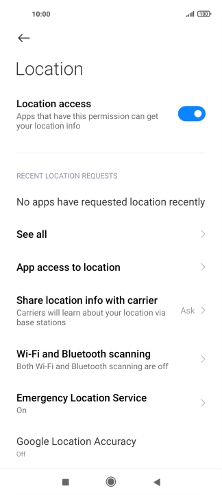 Press App access to location. Press App access to location.