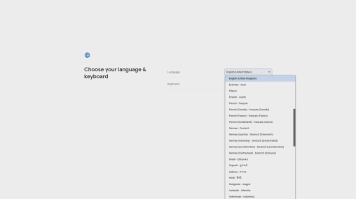 Click the required language.