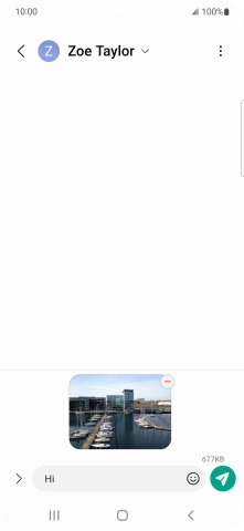 Press the send icon. Press the send icon.