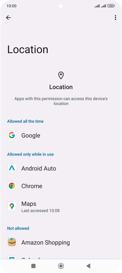 Press the required app.