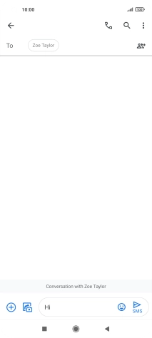 Press the send icon when you've finished your text message.