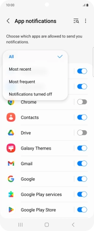 Press the required setting. Press the required setting.