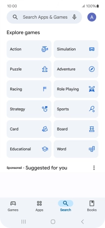 Press the search field. Press the search field.