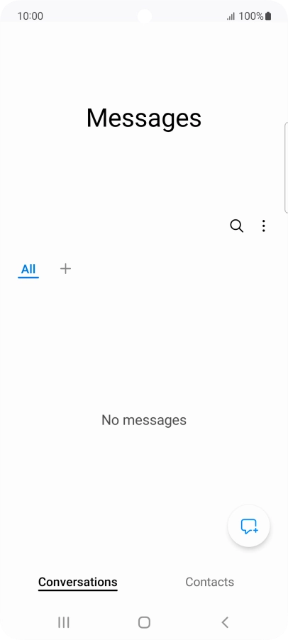 Press the new message icon. Press the new message icon.