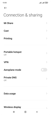 Press Data usage.