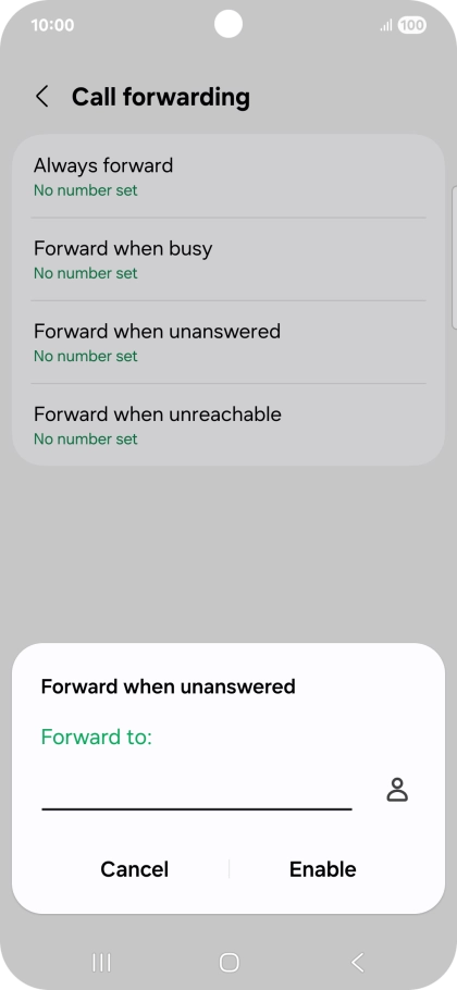 Key in +447836121121 and press Enable. Key in +447836121121 and press Enable.