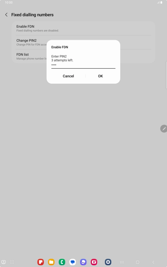 Key in your PIN2 and press OK. The default PIN2 is 1111. Key in your PIN2 and press OK. The default PIN2 is 1111.