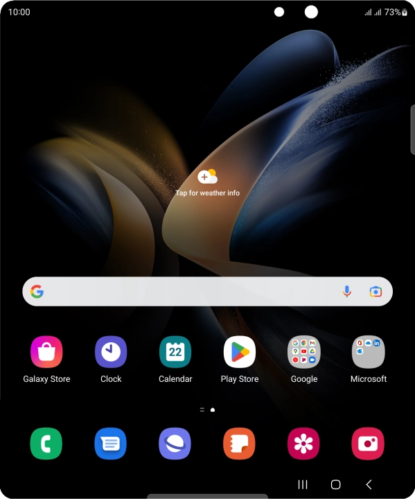The battery charging icon shows that the battery is charging.