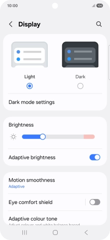 Press the indicator next to 