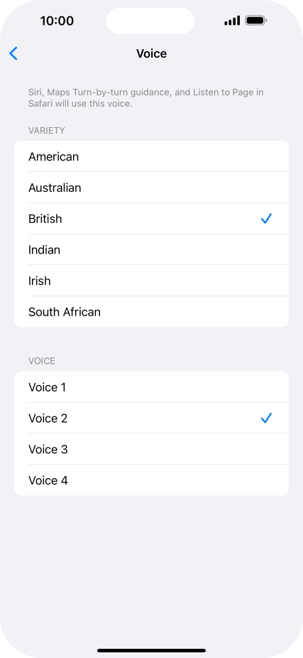 Press the required accent.