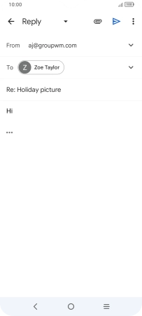 Press the send icon. Press the send icon.