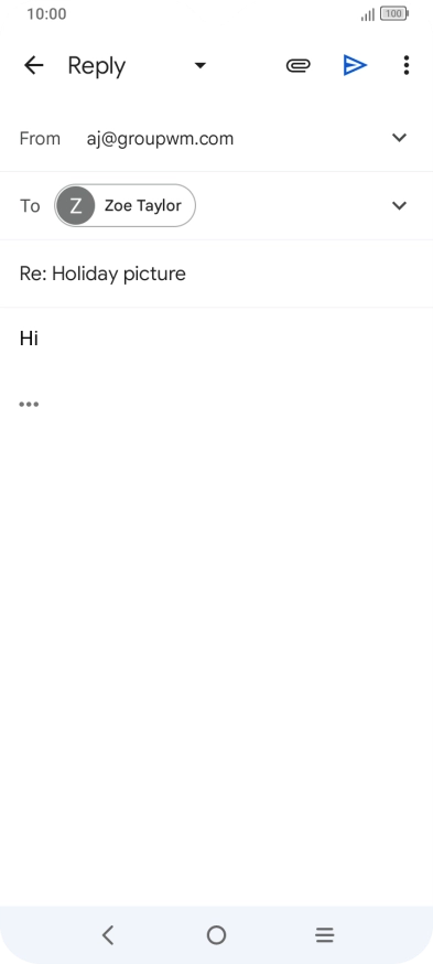 Press the send icon. Press the send icon.