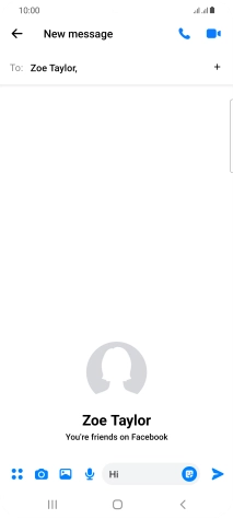Write the required message and press the send icon. Write the required message and press the send icon.