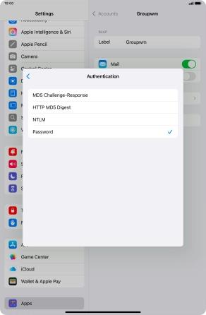 Press Password.