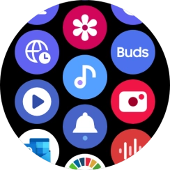 Press the music player icon. Press the music player icon.