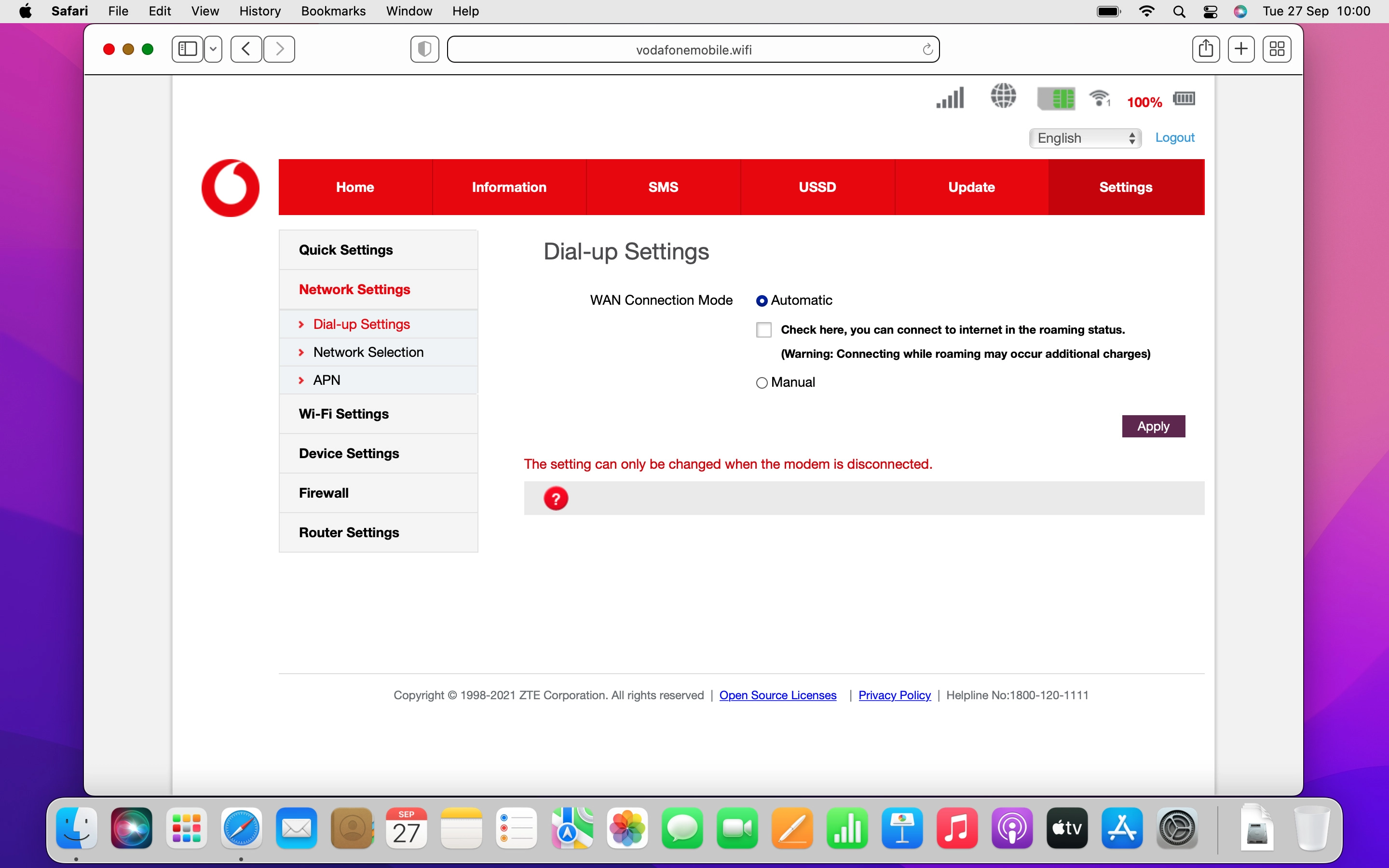 Click Apply.