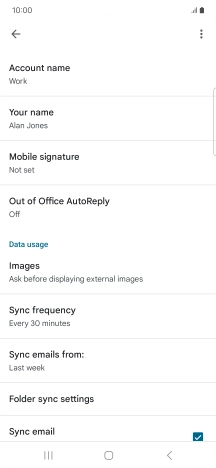 Press Account name and key in the required name.