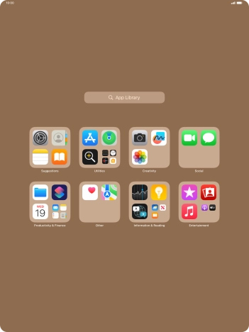 Press the required app. Press the required app.