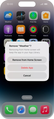 Press Delete App.