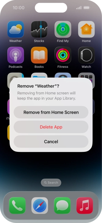 Press Delete App.