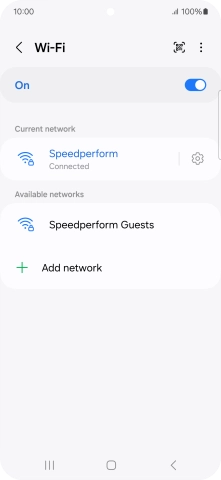 Press the settings icon next to the Wi-Fi network you're connected to. Press the settings icon next to the Wi-Fi network you're connected to.