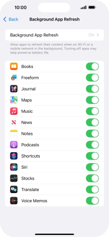 Press Background App Refresh. Press Background App Refresh.