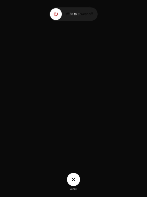 Press and drag the power off icon right. Press and drag the power off icon right.