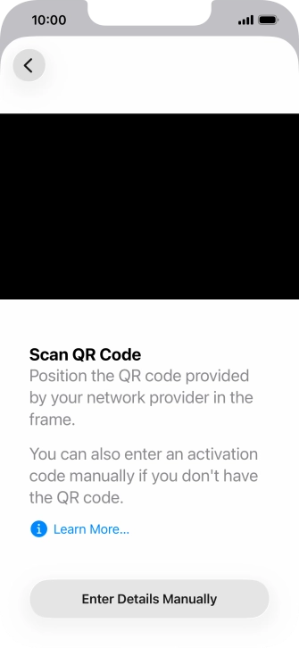 Place the QR code you've received inside the phone camera frame to scan the code.