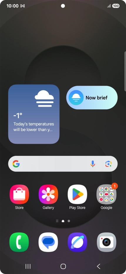 The email message icon shows that you've received a new email message.