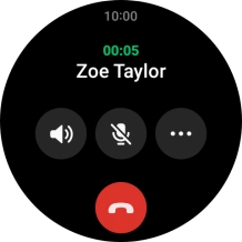 Press the end call icon.
