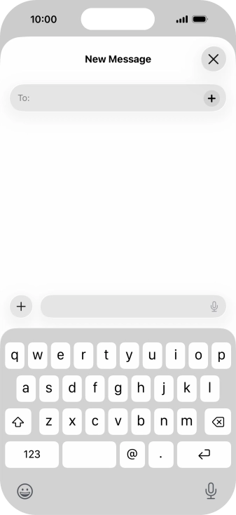 Press To: and key in the first letters of the recipient's name.