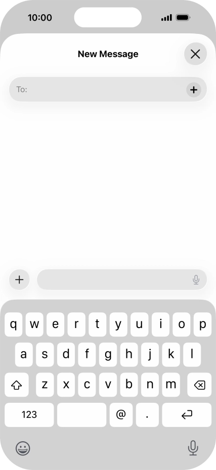 Press To: and key in the first letters of the recipient's name.