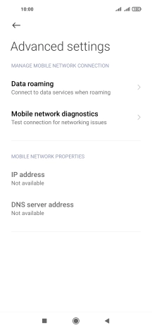 Press Data roaming. Press Data roaming.