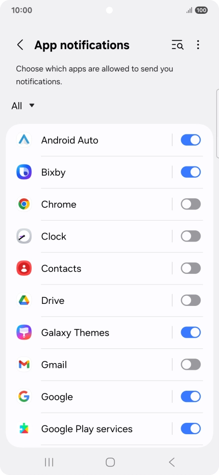 Press the drop down list. Press the drop down list.