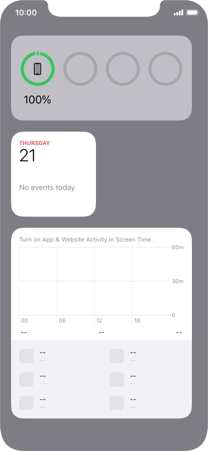 Press and hold the required Widget Stack. Press and hold the required Widget Stack.