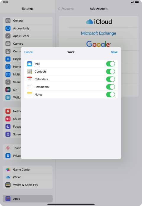 Press the indicators next to the required data types to turn synchronisation of each data type on or off. Press the indicators next to the required data types to turn synchronisation of each data type on or off.