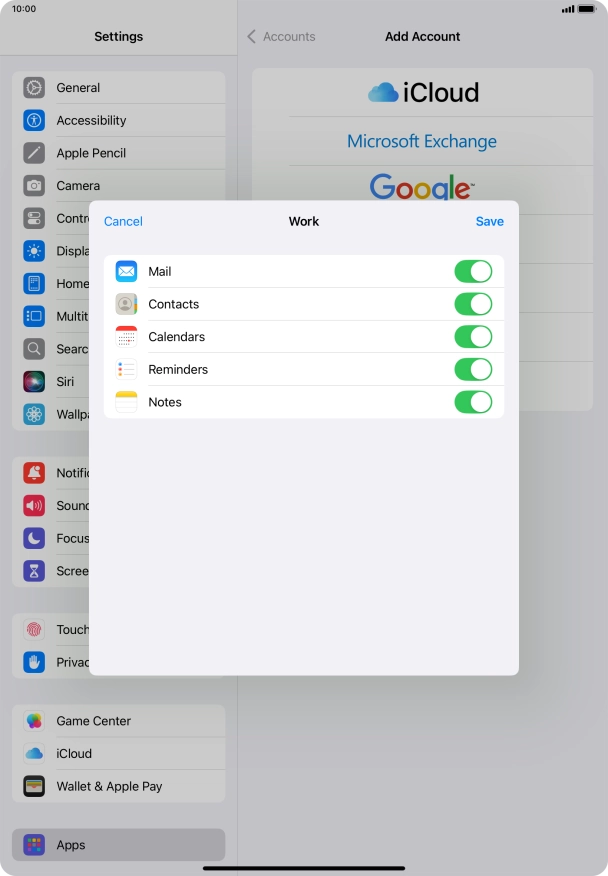 Press the indicators next to the required data types to turn synchronisation of each data type on or off. Press the indicators next to the required data types to turn synchronisation of each data type on or off.