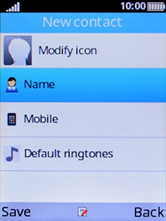 Select Name and key in the required name. Select Name and key in the required name.