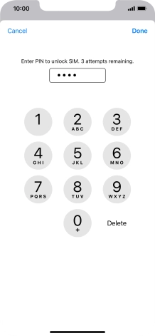 Key in your PIN and press Done. Key in your PIN and press Done.