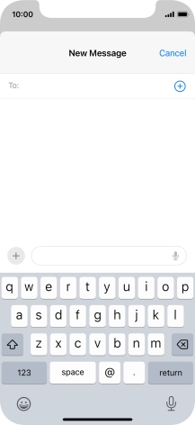 Press To: and key in the first letters of the recipient's name.