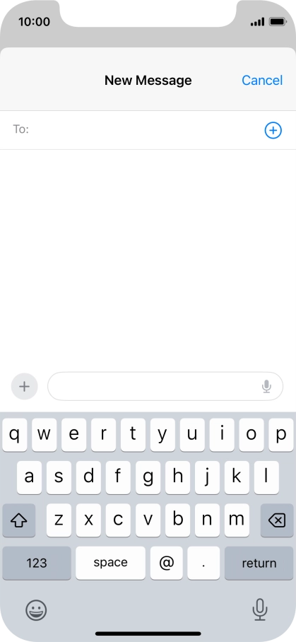 Press To: and key in the first letters of the recipient's name.