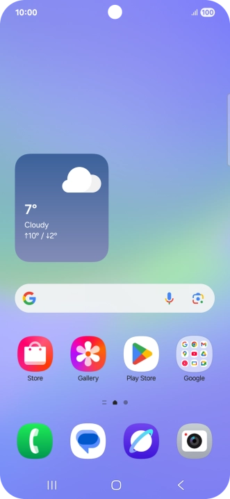 Slide your finger downwards starting from the top right side of the screen.