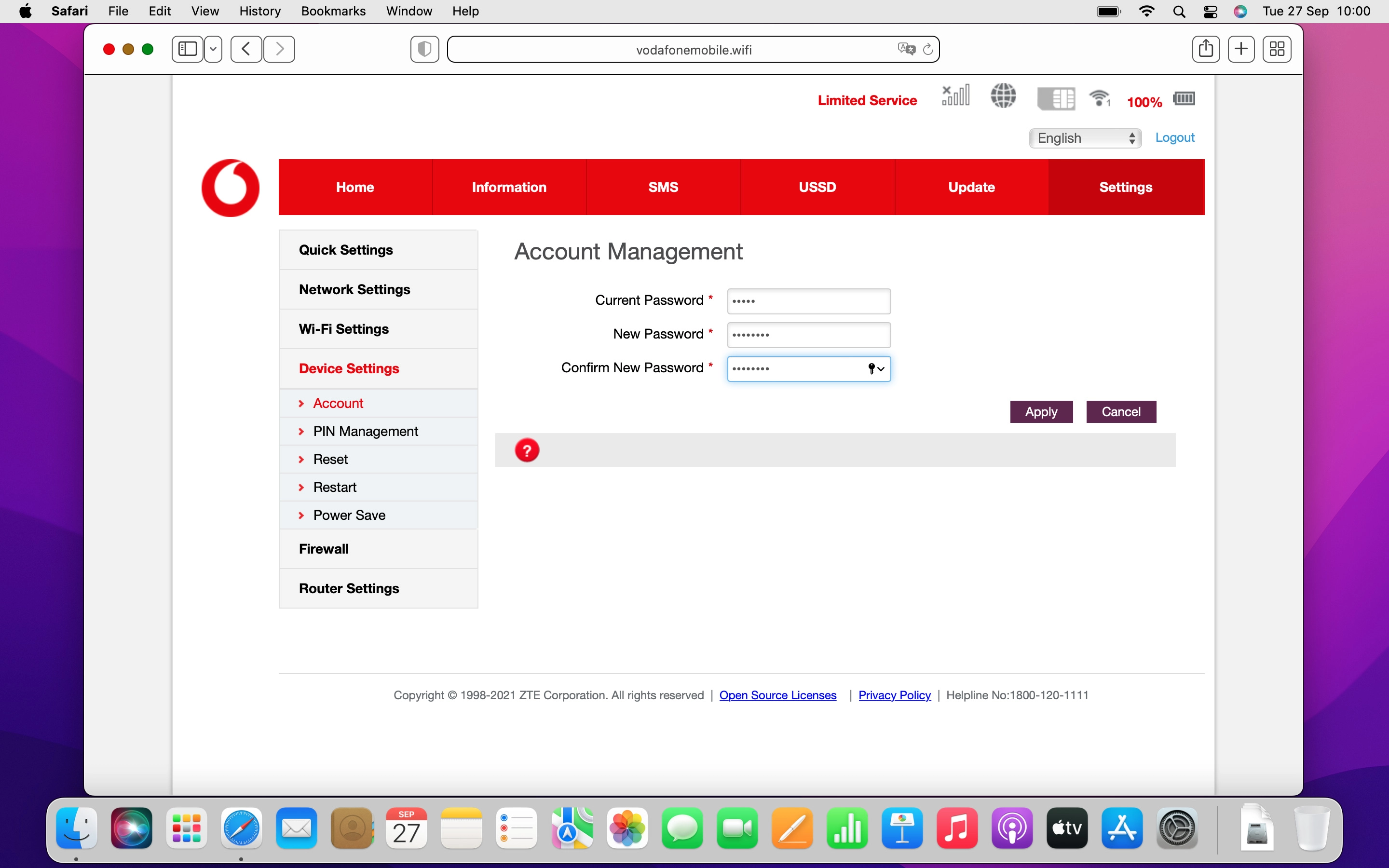 Click Apply.