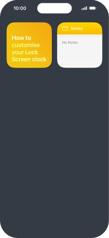 Slide your finger up or down on the screen to see more widgets.