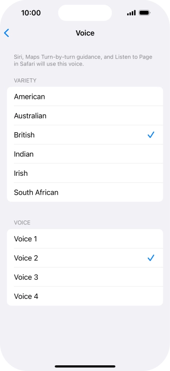 Press the required accent.
