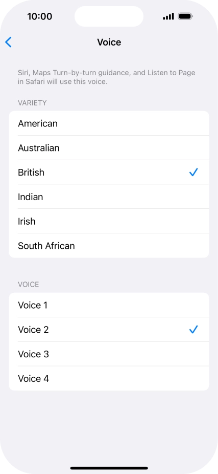 Press the required accent.