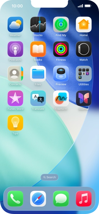 Press and hold the required app.
