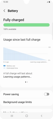 Press Power saving.