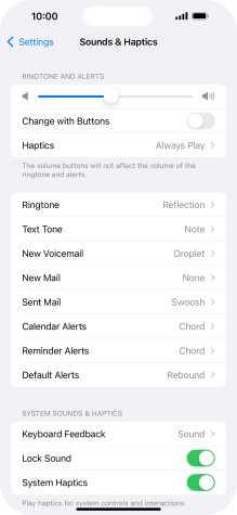 Press Text Tone.