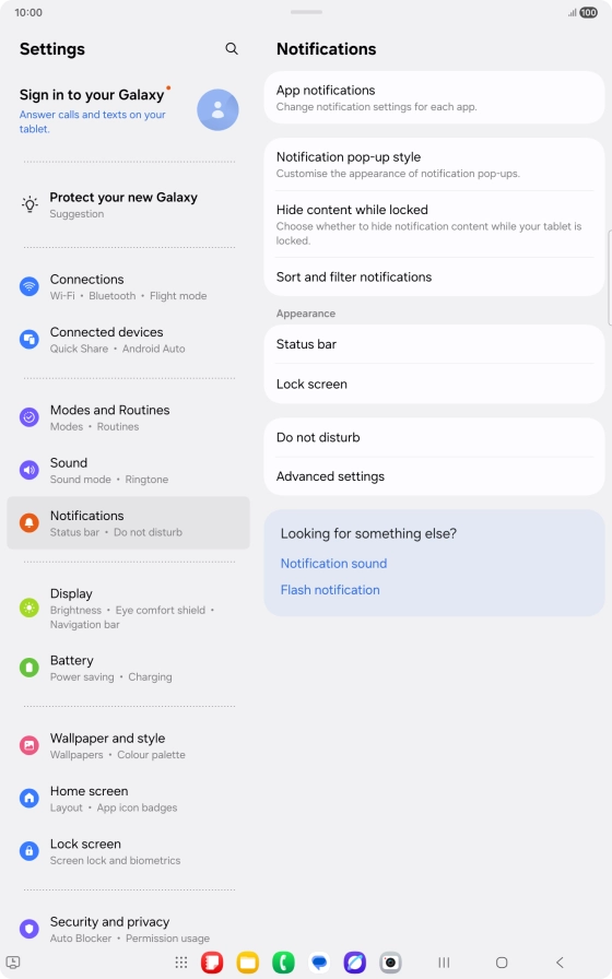 Press App notifications.